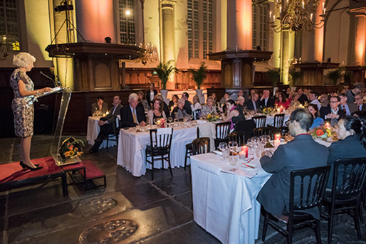 Opening Ceremonies in candlelit Oosterkerk. 